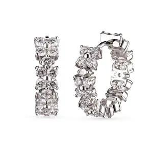 [도로시] 14k 플로럴 랩 다이아몬드 링귀걸이