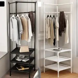 [텐바이텐]코너형 스탠드 고정 옷걸이 행거 3단