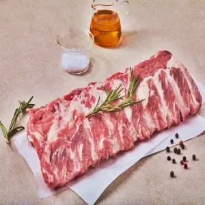 [삼형제고기] 1등급 한돈 돼지 등갈비 1kg (절단 / 통덩어리)