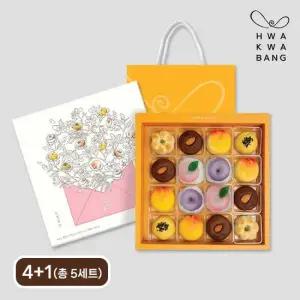 [4+1] 수생과자세트 16개입 총 5세트 +쇼핑백) 만주12개입+찹쌀떡4개입 6가지맛 선물세트