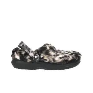 [정품아닐시3배보상] 크록스 클래식 퍼 슈어 클로그 블랙 멀티 Crocs Classic Fur Sure Clog Black Multi