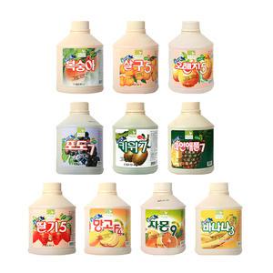 차그림 과일 원액 850ml 10종 과일음료 복숭아 살구 딸기 포도 키위 파인애플 망고 자몽 바나나