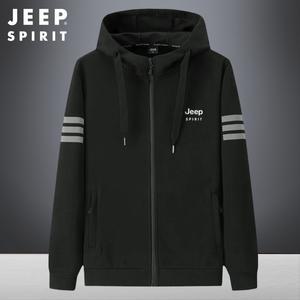 Jeep 남성 후드 후리스 집업 바람막이 재킷