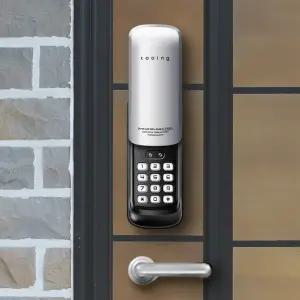 쿠잉 디지털도어락 DL-CT01SV 번호키 도어록 현관문 무타공 보조키