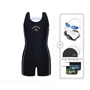 [레노마수영복](하남점)*폴리백 증정*여아 레터링 2부 반신수영복 블랙 RN-GS2F861-BK