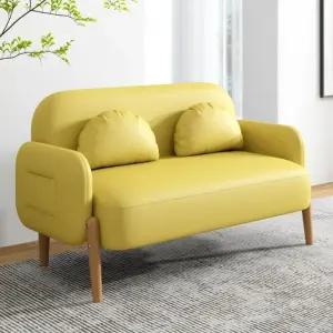 옐로우 거실 128cm 소파 패브릭 2인용 (WFHJKUS)