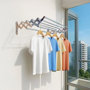 304 벽부착 접이식 튼튼한 빨래건조대 풀스테인레스