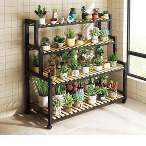 3단 화분 선반 4통 철제화분선반 프레 원목 플랜테리어 4단 표준 야외 테이블