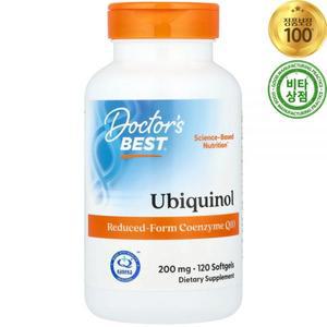 닥터스베스트 코큐텐 유비퀴놀 200mg 120정 소프트젤 CoQ10 Ubiquinol Kaneka Coenzyme