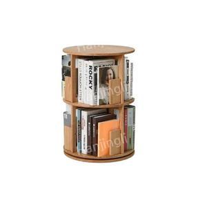 원목 회전 책장 서재 공간활용 360도 책꽃이