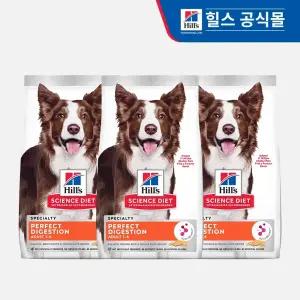 힐스 강아지사료 어덜트 퍼펙트 다이제스천 연어 1.6kg x 3개 (606859)