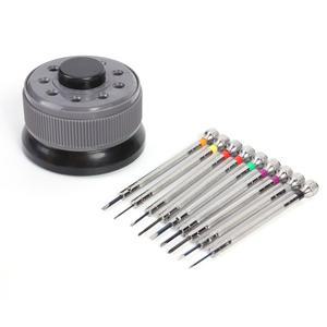 시계 수리 9pcs/Set Professional Round Watch Repair Screwdriver Spring Bar Tool Rotatable with Transp