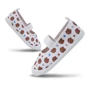 [아트박스]/건종 브라운앤프렌즈 패턴 면실내화(브라운)