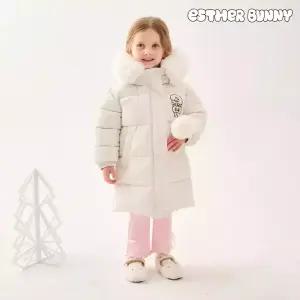 [에스더버니리틀] 플라워크림버니웰론롱코트