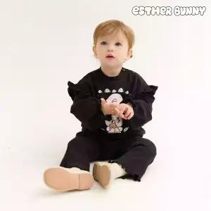 [에스더버니리틀] 플라워하트프릴부츠컷상하복