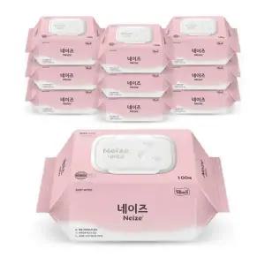 잘풀리는집 네이즈 베이직 물티슈 캡형 100매 10개