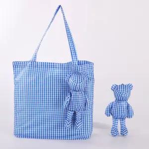 곰돌이 장바구니 곰 에코백 인형 키링 4종 휴대용 예쁜 가방 귀여운 접이식 시장 백 백참 베어 포켓 판촉