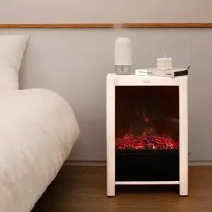 보아르 플라미오 전기 히터 온풍기 실내 가정용 불멍 무드등 벽난로 온도조절 리모컨 타이머 난방기 열풍기 인테리어