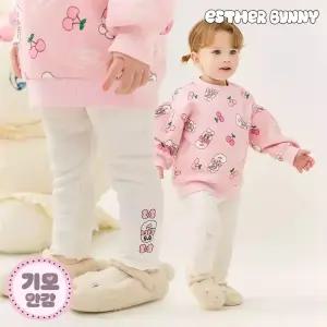 [에스더버니리틀] 플라워리본보온골지레깅스