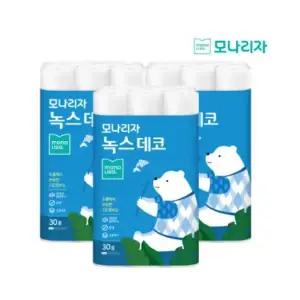 모나리자 녹스 3겹 데코 30M 30롤 x 3개 화장지 휴지 롤 두루마리 /J
