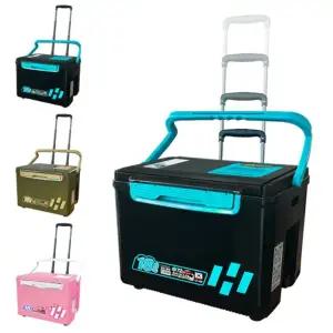 해동 카리스마 캐리쿨러 30L 캐리어 낚시 캠핑 바퀴달린 아이스박스 신형 정품 파란낚시