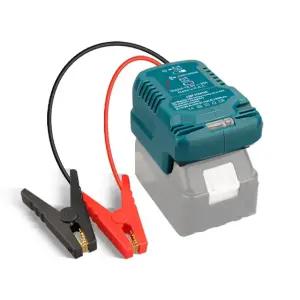 호환 마끼다 18V 배터리 자동차 점프 스타터 12V 차량용 배터리 부스터 케이블 클램프 포함