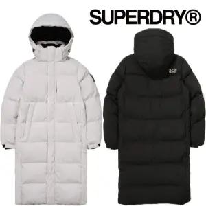 SUPERDRY NP 남여공용 에센셜 덕다운 롱패딩 다운코트 SDUJDFO06 381942