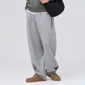 체이스컬트 HC24 스냅 기모 와이드 팬츠 공용 사이드 턱 스냅 기모 트레이닝 와이드