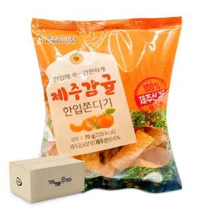 에코푸드 한입 쫀디기 제주감귤맛 70g (1박스-20개) 설탕 쫀드기