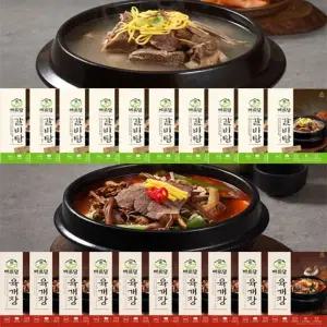 농우 바르담 소갈비탕 600g 10팩 + 육개장 600g 10팩 세트