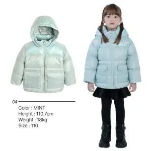 컬라수 HC04 컬러블럭패딩점퍼MT 아동 키즈 초등 겨울 남아 여아 아이 오리털 숏 아우