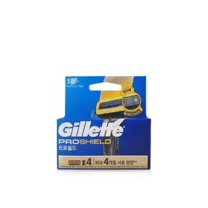 질레트 퓨전 프로쉴드 매뉴얼 옐로우 면도날 4입