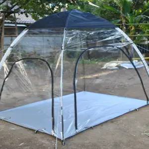 원터치 투명텐트 방풍 pvc 리빙 온실막 우레탄 팝업