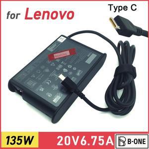 Lenovo T16 Z16 노트북 전원 공급 장치 케이블 용 기존 20V 6.75A 135W USB Type-C ADL135YSDC3A AC 충전기
