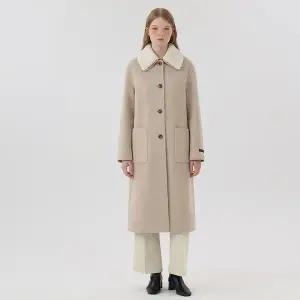 [LINE](센텀시티점)[라인어디션]샤인 시어링 카라 코트 NHHHPK0600