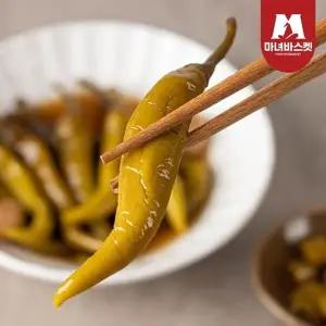 [마녀바스켓]새콤달콤 밥반찬 간장고추 장아찌 1kg x 2개