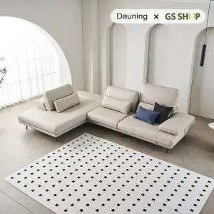 [상품권2만원증정][다우닝] 플라나 4인 오픈코너 리프트업 전체 통가죽 소파