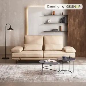 [상품권2만원증정][다우닝] 플라나 3인 스윙 전체 통가죽 소파