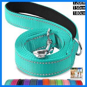 고양이 개 하네스 칼라 리드 스트랩 야간 반사 개 애완 동물 견인 로프 1.2/1.5/1.8m 가드 로프 애완 동물