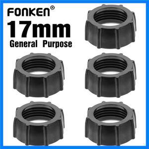 5개 검정 플라스틱 고정 너트 17mm 볼 조인트 고정 어댑터 헤드 홀더 링 차량용 핸드폰 거치대 나사 헤드