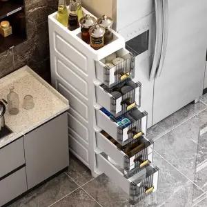 틈새 수납장 서랍장 18폭 유럽식 리빙 차업 틈새장 5겹