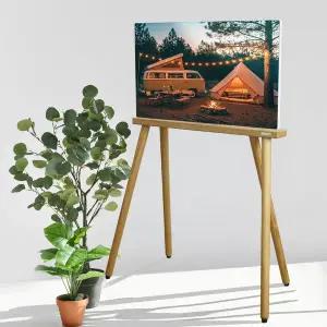 [마운트피크]이마트포터블 거치대 24인치 GREAT 포터블 스크린 티비 거치대 우드 받침대