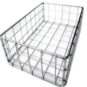 스텐바구니 수납 철제 정리함 사각 소쿠리 보관