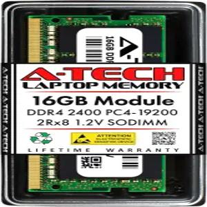 A-Tech 16GB DDR4 2400MHz SODIMM PC4-19200 (PC4-2400T) CL17 2Rx8 비ECC 노트북 RAM 메모리 모듈