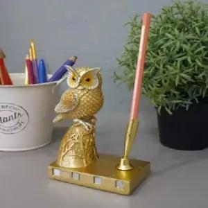 6229 부엉이 골드 펜꽂이 부엉이장식품 부엉이 집들이선물 부엉이소품
