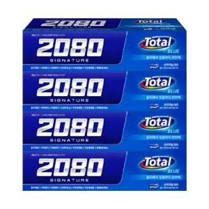 2080 시그니처 토탈블루 치약 125g x 4입 애경 2080 애경치약 2080치약 치약