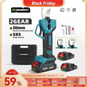 뉴베니 2단 기어 30mm 전동 전지가위 과일나무 분재 무선 마키타 18V 배터리용 공구