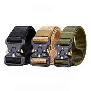 나일론 레저 벨트 밀리터리 아웃도어 캐주얼 남성용 전술 벨트 원터치 허리띠 웨빙 데일리패션 일상용