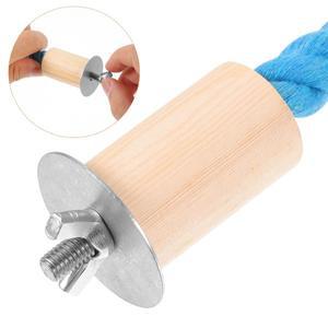 앵무새 케이지용 로프 페르치 스탠드 폴 천연 나무 면 애완조류 스윙 걸이 액세서리 새장용