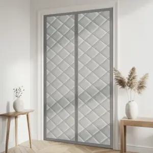 원터치 누빔 방풍커튼 현관문 바람막이 외충차단 난방비 절약 비닐 막 커튼 90x210cm